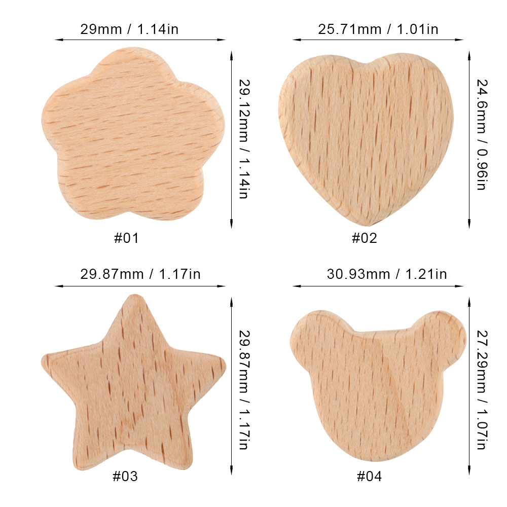 Art Craft Handmade - Kovict, 15 Uds., cuentas de madera