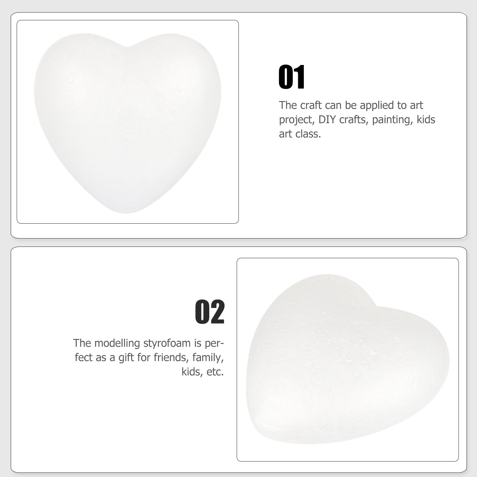 Art And Craft Valentine - Corazones Decorativos de Poliestireno en Forma