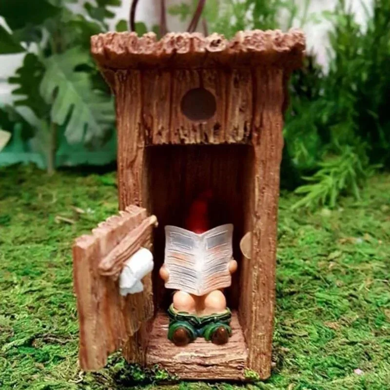 Art Craft Door - Libro de lectura, estatua de Gnomo,