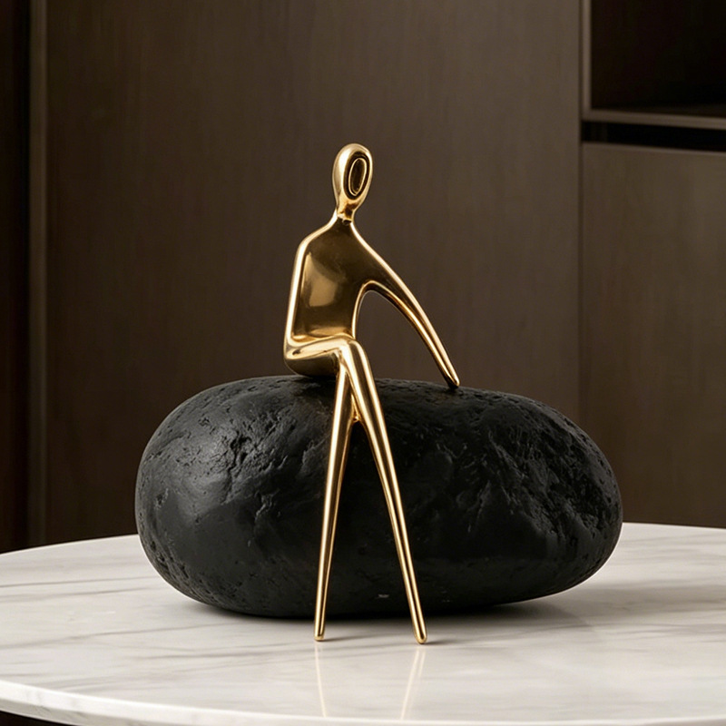 Art Craft Hotel - Figura Decorativa Nórdica de Resina, Adorno