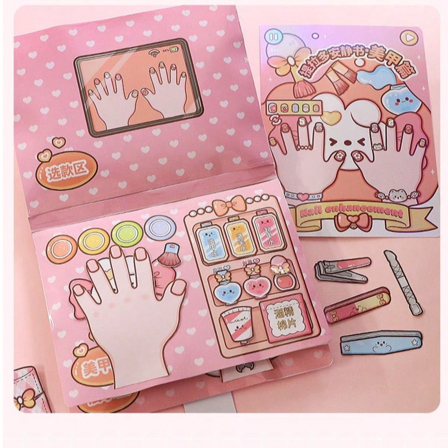 Art Craft Book - Libro de pegatinas de uñas DIY