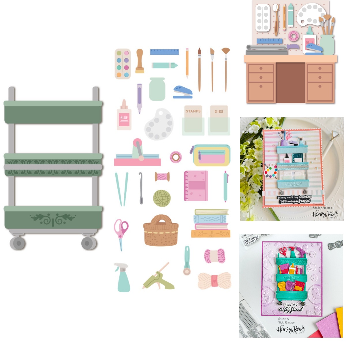 Art Craft Furniture - Troqueles de carrito de suministros para