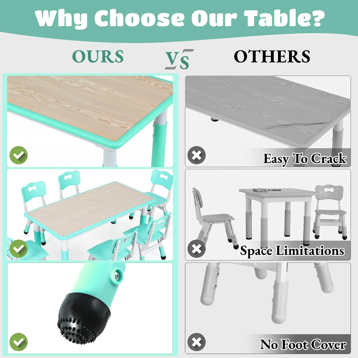 Juego de Mesa y 6 Sillas para  - Art Craft For Preschoolers reseña y precio