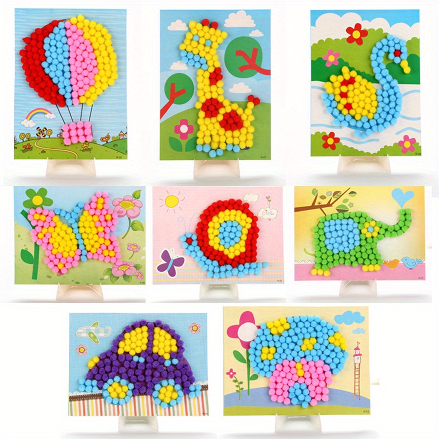 Pintura de pompón de colores,  - Art Craft Handmade reseña y precio