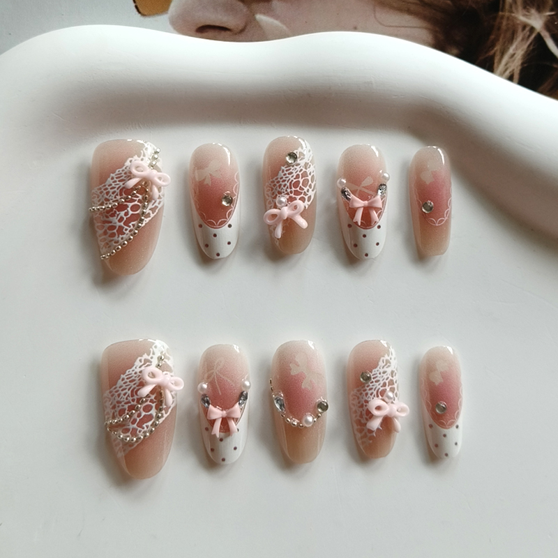 10 Uñas Postizas Francesas con - Art Craft Handmade reseña y precio