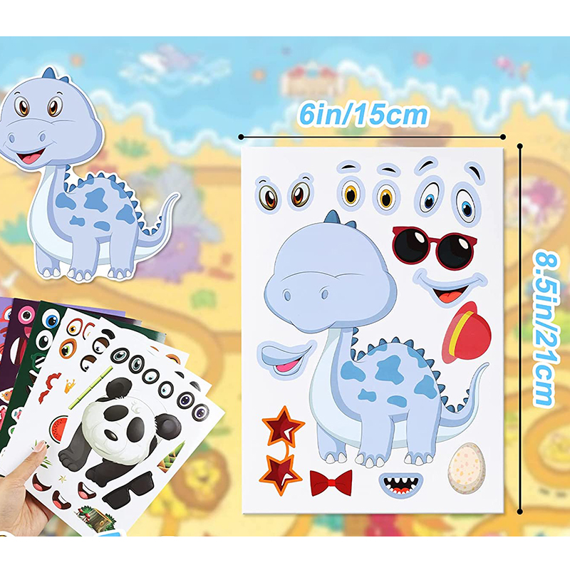 12/24 hojas de pegatinas para  - Art And Craft Zoo Animals reseña y precio