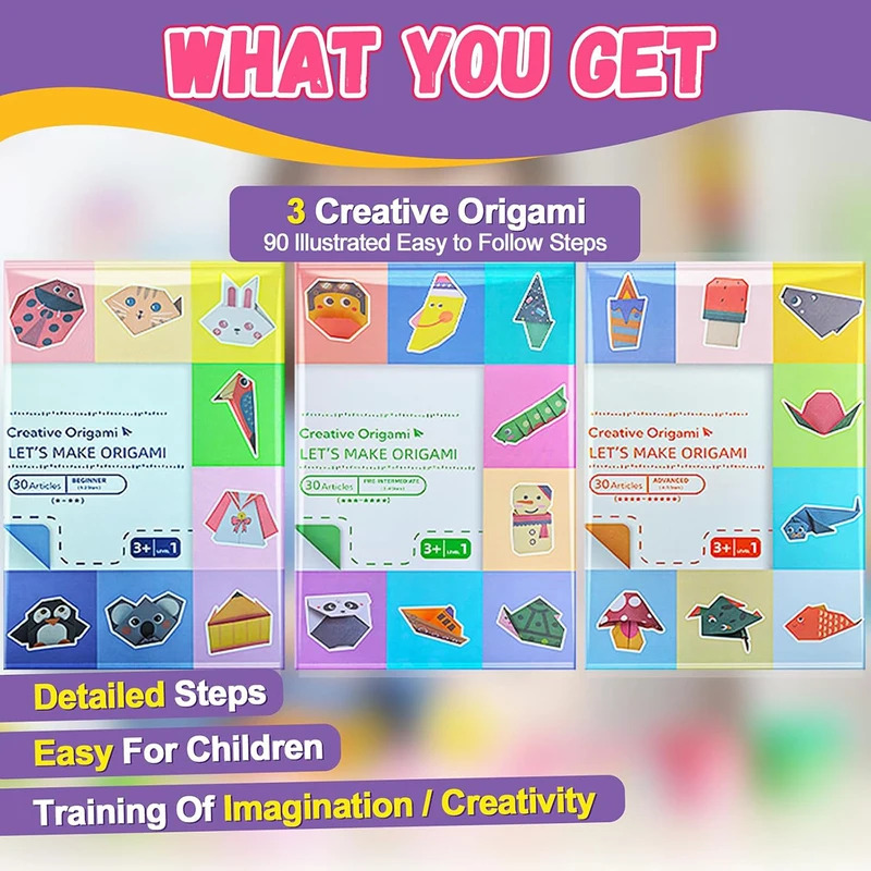 Kit de origami con 30/96 hojas - Art Craft Book reseña y precio
