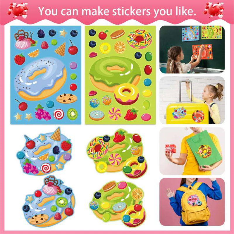 Pegatinas de donut para hacer  - Art Craft 4 Years Old reseña y precio